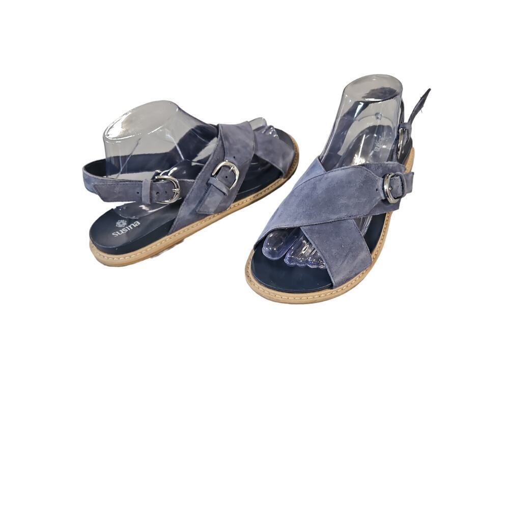 Susina Blue Slingback Sandals‎ Women's Sz 10 - Picture 5 of 9